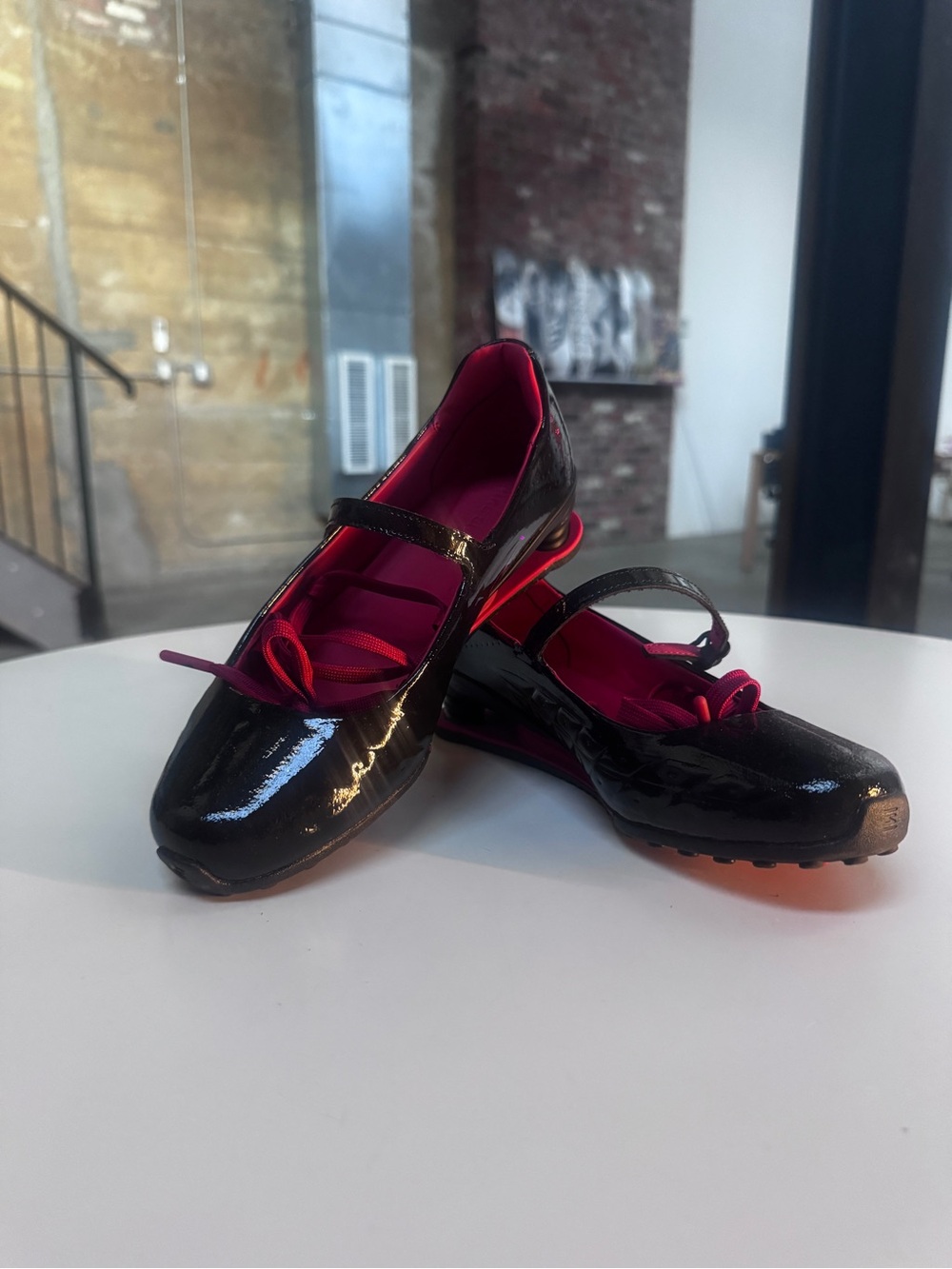 Nike Shox Z Calistra - Black Patent Ballerina Flats